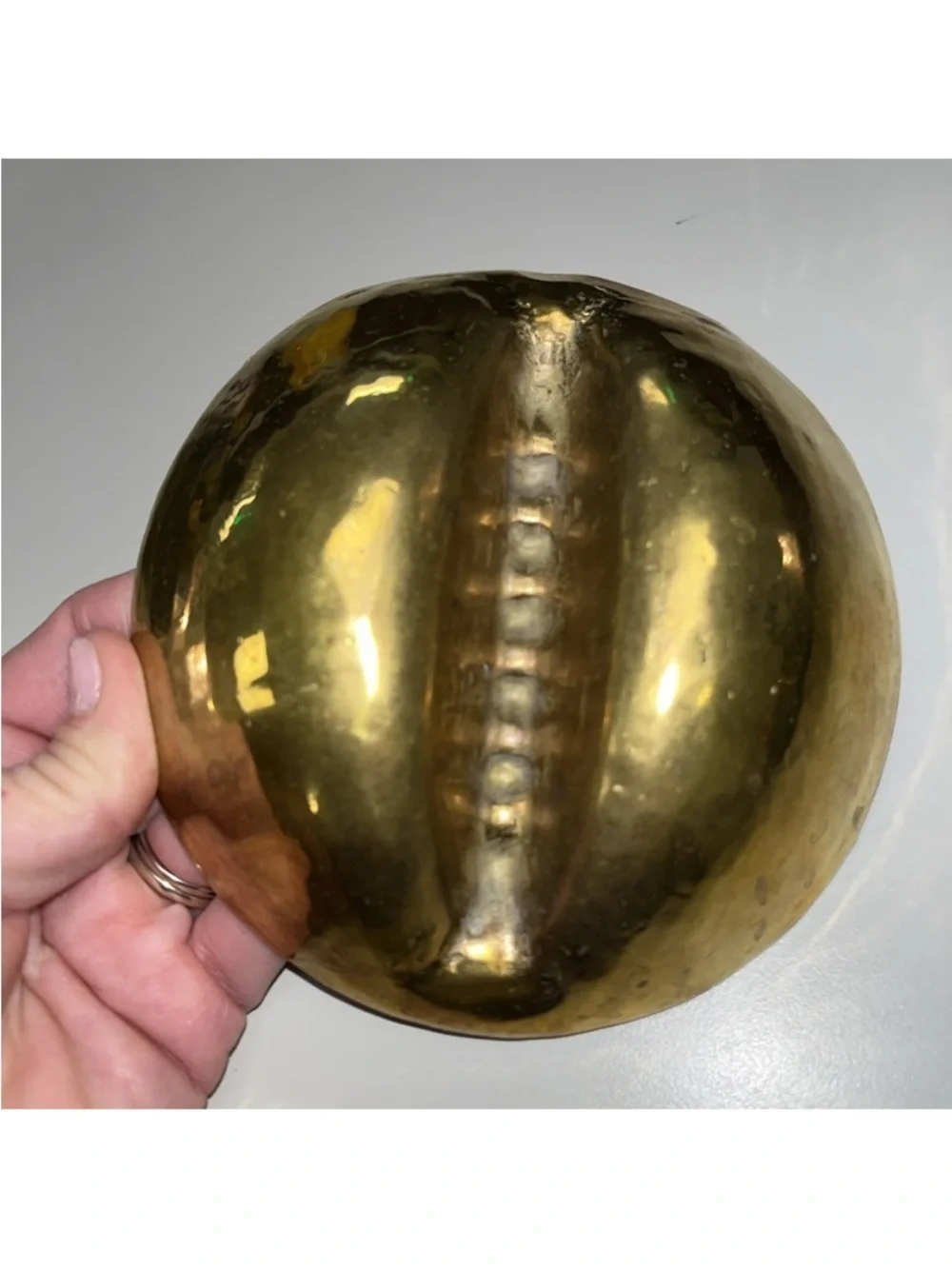Source Unknown MCM Brass Decorative Ashtray